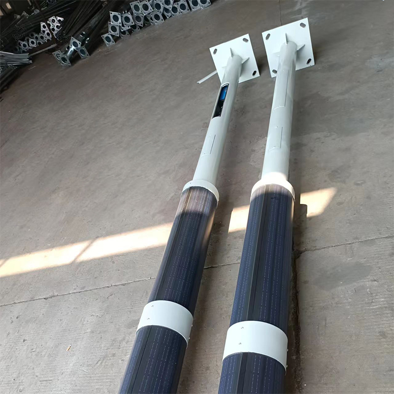 Wholesale DDK-SSPL-2000 Cylinder Solar Pole Single/Double Arms And Street LED La